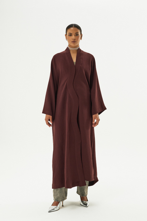 Swirls Abaya - Brown